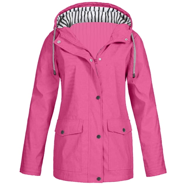 Veste Légère Patchwork pour Femmes Manteau à Simple Boutonnage Manteau Décontracté à Manches Longues Manteau Confortable Poches Symétriques Cardigan à Capuche