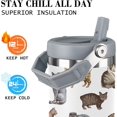 thumbnail image 3 of Cat Tumbler with Lid And Straw 30oz Stainless Steel Cute Cat Water Bottle Cup Funny Cat Gifts for Women, 3 of 6
