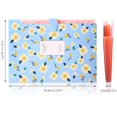 thumbnail image 2 of 5 Pocket Expanding File Folder,Plastic File Holder Snap Closure A4 Size Desk Organizer Floral File Folders Document Organizer Accordion Folder(Green), 2 of 7