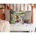 thumbnail image 3 of Norwich Terrier Spring Path Throw Pillow 14 in x 14 in, 3 of 4