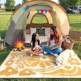 thumbnail image 2 of Moynesa 4'x6' Outdoor Rugs Waterproof, Plastic Straw RV Rugs for Outside, Large Portable RV Outdoor Rugs for Camping, Reversible Flower Picnic Mat for Camper Garden Tent, 2 of 10