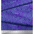 thumbnail image 2 of Soimoi Purple Modal Satin Fabric Leopard & Wild Animal Skin Printed Fabric 1 Yard 42 Inch Wide, 2 of 3