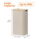 thumbnail image 4 of Cesta de ropa Lifewit de 100 litros con tapa y bolsa extraíble, color beige, 4 of 9