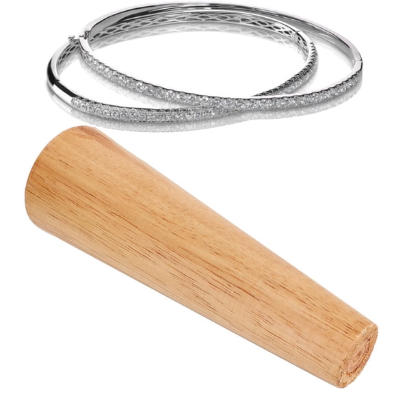 OTVIAP Practical Wooden Bracelets Bangle Making Shaping Mandrel Enlarge Jewellery Tools