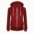 thumbnail image 4 of Towmus Women's Lightweight Cotton Blend Full Zip Up Hoodie Fall Fashion 2025 Trendy Long Sleeve Jackets Winter Clothing Outfits, 4 of 4