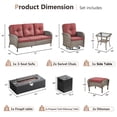 thumbnail image 2 of Giantfurnni 7 Pieces Patio Furniture Set with 43inch Propane Fire Pit Table, Deep Seating Sofa, 2 Swivel Rocker Glider Chairs, 2 Ottomans and Side Table, Outdoor Conversation Set, 2 of 17