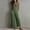 Army Green, variant on Women's Solid‑Color Spaghetti Strap Wide‑Leg Jumpsuit Front Tie V‑Neck Back Zipper Loose‑Fit One‑Piece Pants with Side Pockets Wine XL(XL)