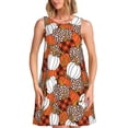 thumbnail image 1 of Fotbe Various Pumpkins Vestido de Verano sin Mangas para Mujer – Vestido Midi Línea A, Estilo Camiseta Floral, Vestido Playero Casual y Fluido, 1 of 7
