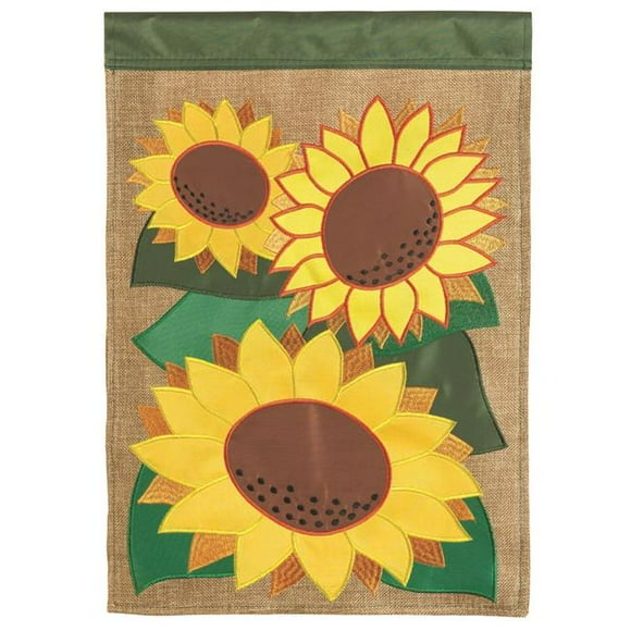 Magnolia Gardens M011433 13 x 18 in. Sunflowers Double Applique Garden Flag