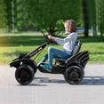 thumbnail image 4 of Topbuy Black Go Kart Ride-On Pedal Car with Clutch & Hand Brake, 4 of 8