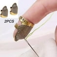 thumbnail image 1 of WHEANG Clearance Hoop Finger Sewing Tools Thimble Knitted Protective Finger Cover Cover Home Textiles, 1 of 4