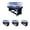 Blue, variant on RACK Triad 7-Foot 3-in-1 Multi Game Swivel Billiard/Pool Table (Black Felt with Black Body)