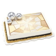 Disco-Metallic Quarter Sheet Cake
