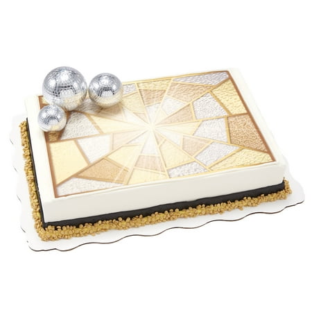 Disco-Metallic Quarter Sheet Cake