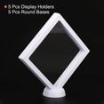 thumbnail image 3 of Unique Bargains 3D Floating Display Frame Coin Jewelry Case Holder with Base 5.5' x 5.5' White 5pcs, 3 of 6
