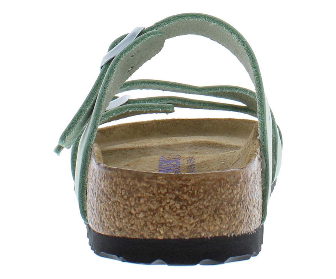 Birkenstock Franca Leather Unisex Shoes Size 4, Color: Matcha