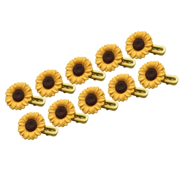 Aellinatey Lovely Yellow Sunflower Hair Clip Set Of 10 Piece Stylish Hair Ornaments
