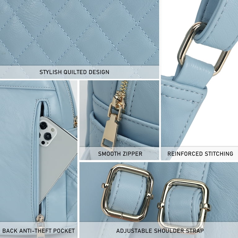 KL928 Quilted Mini Backpack for Women PU Leather Backpack  display picture 1