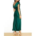 thumbnail image 2 of Vestido Gmeitoey de satén con mangas casquillo en la espalda, de verano, para mujer, 2 of 5