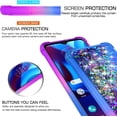 thumbnail image 2 of for Moto Play 2023 Case,Moto G Pure Case with HD Screen Protector,Gradient Quicksand Glitter Liquid Floating Waterfall Durable Girls Cute Phone Case for Motorola Moto G Play 2023 (Purple/Blue), 2 of 15