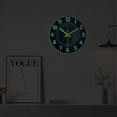thumbnail image 3 of Glow in the Dark Wall Clock 12 Inch Moon Wall Clocks Battery Operated Silent Blue Wall Clock for Living Room Bedroom, 3 of 8