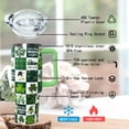 thumbnail image 3 of St.Patrick''s Day Gifts for Women,40 Oz St.Patrick''s Tumbler With Handle,Green Irish Shamrocks Coffee Travel Mug Cup Water Bottle,St.Patrick''s Day Decor, 3 of 6