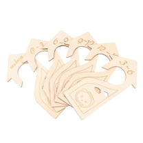 Pretyzoom 6Pcs Hanging Closet Separator Wooden Dividers For Baby Clothes Assorted Design