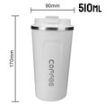 thumbnail image 4 of Thermo Cafe Coffee Mug Car Thermos Mug 510ML LeakProof Travel Thermo Cup for Tea Water Coffee Double 304 Stainless Steel (Black,17OZ (510ml)), 4 of 5