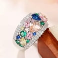 thumbnail image 3 of K-KED Gorgeous Cubic Zircon 925 Silver Filled Rings Women Wedding Delicate Jewelry Sz 6-10-9, 3 of 6