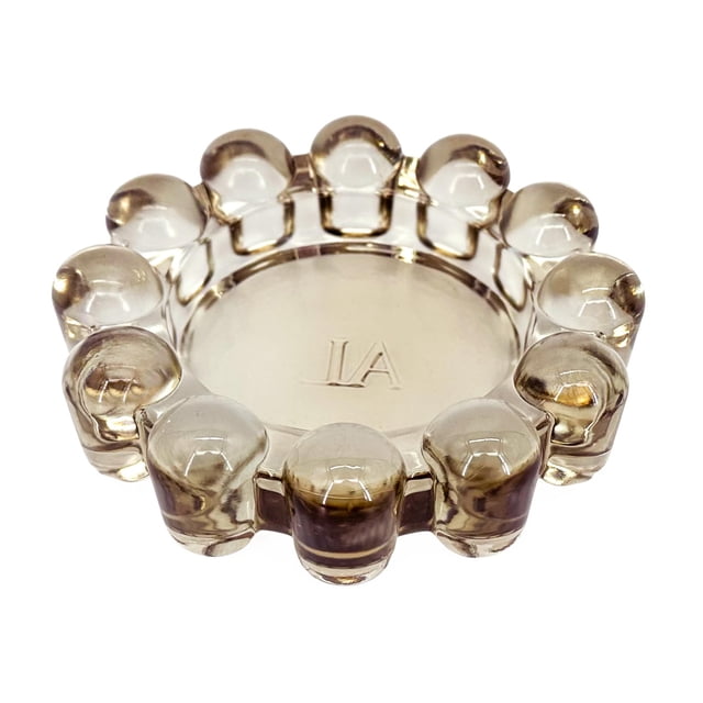 Plato para velas Alice Lane Original Bubble Glass, color ámbar