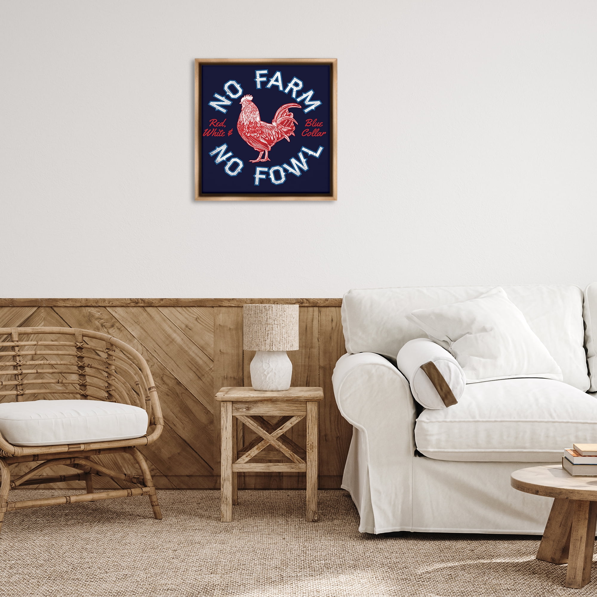 Stupell Industries No Farm or Fowl Animals Painting Brown Floater Framed Canvas Art Print Wall Art, 25 x 25