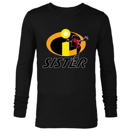 Disney and Pixar’s The Incredibles Violet Sister Family – Long Sleeve T-Shirt for Men – Customized-Black