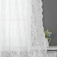 thumbnail image 6 of White Lace Sheer Curtains 52" Wx63 L Vintage Floral Sheer Window Curtain 2 Panels for Living Room Bedroom  White Drapes Window Treatment Sets Rod Pocket, 6 of 6