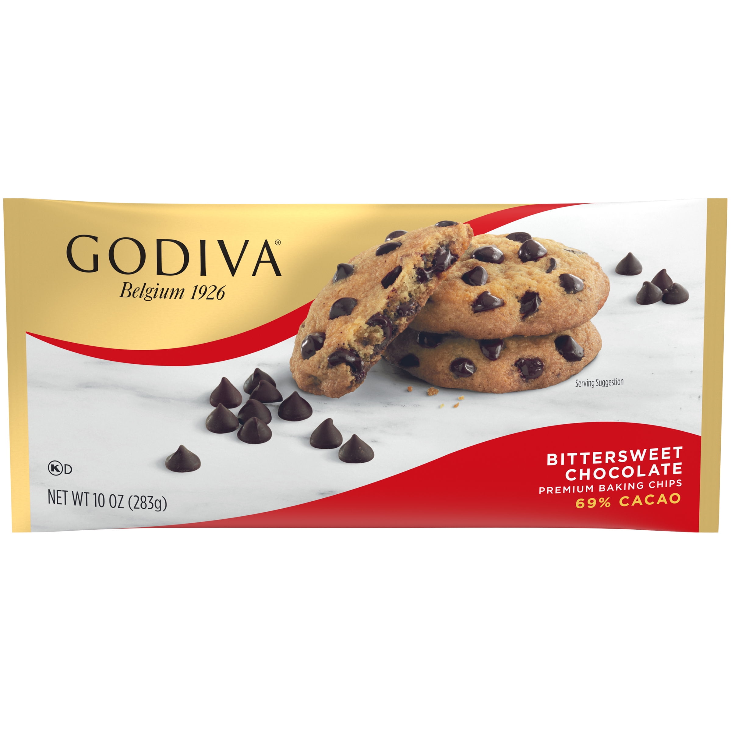 Godiva Bittersweet Chocolate Premium Baking Chips with 69 Cacao, 10 oz