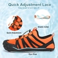 thumbnail image 4 of Barerun Unisex Water Shoes Quick-Dry Barefoot Aqua Socks, Wide Platform Closed Toe,Orange,8.5 Women/7 Men, 4 of 10