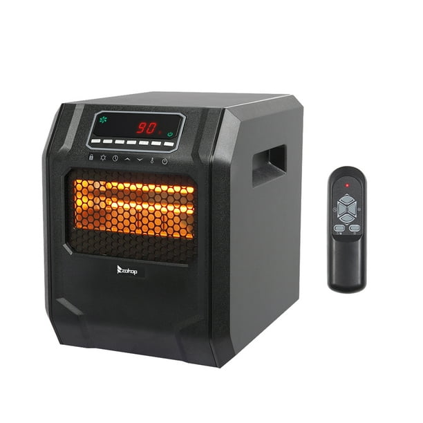 Infrared Quartz Electric Heater Portable Space Heater 750w 1500w 12h Timer With Remote Led Display 3 Working Modes Safe Electric Heater For Home Office Bedroom With Overheat Protection Q6154 Walmart Com