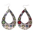 thumbnail image 1 of Colorful  Polka Dots Dangle-Earrings #LQE1614, 1 of 2
