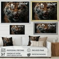 thumbnail image 4 of Designart "Fierce Tiger Portrait In Shades of Brown I" Animals Floater Framed Canvas Wall Art, 4 of 7