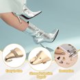 thumbnail image 3 of 2 Pcs Embouts de Tête de Chaussure en Métal avec Protecteur Pointu en Strass pour Réparation de Chaussures (Or), 3 of 6
