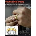 thumbnail image 3 of FaithHeart Nordic Viking Spinner Runes Ring for Men Gold Plated Punk Thumb Band Ring Stainless Steel Rotatable Fidget Finger Ring for Anxiety Father Birthday Jewelry Gift for Father Dad Size 9, 3 of 11