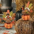 thumbnail image 6 of HCTSHG Halloween Pumpkin Ornament, Thanksgiving Turkey Resin Figurine, Holiday Decoration for Indoor Outdoor Party Christmas Decor, 6 of 9