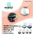 Woffit Luxurious Quilted Dinnerware Storage Set, Padded Dishware Containers, Plate Holders & Box