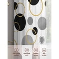 thumbnail image 6 of Black Polka Dots Sheer Curtains 84 Inch Length 2 Panels Set - Light Filtering Window Treatments, Modern Abstract Art Rod Pocket Semi Curtains for Living Room/Bedroom/Kitchen Décor, 104"W x 84"L, 6 of 7