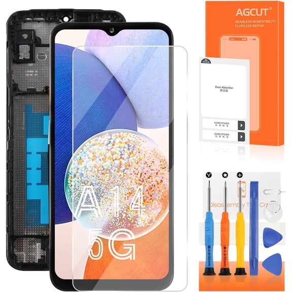 for Samsung Galaxy A14 5G Screen Replacement for Galaxy A14 5G LCD Display SM-A146P SM-A146U Screen Touch Digitizer Assembly Repair Part（Black