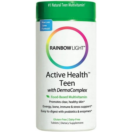 Rainbow Light Active Health Teen with DermaComplex Multivitamin Tablets - (Pack of 3)