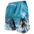 thumbnail image 4 of Swim Trunks for Men 9 Inch No Liner Bathing Suit Comfortable Summer Beach Casual Mens Board Shorts Swimwear Light Blue L, 4 of 4