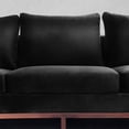 thumbnail image 4 of Sofá Verona 2 Plazas ilios innova Sillón Terciopelo Moderno Minimalista Negro, 4 of 9
