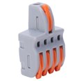 thumbnail image 1 of 1 In 4 Out Wire Joint, 20Pcs Durable T Wire Connector With High Temperature Resistance For Motors Orange, 1 of 8