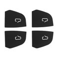thumbnail image 1 of Juego de 4 pomos decorativos para puertas de coche, de ante resistente a los arañazos, fáciles de usar. Negro, 1 of 8