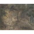 thumbnail image 2 of William Russell Birch 24x20 Black Ornate Framed Double Matted Museum Art Print Titled: View from the Springhouse at Echo (C. 1808), 2 of 5